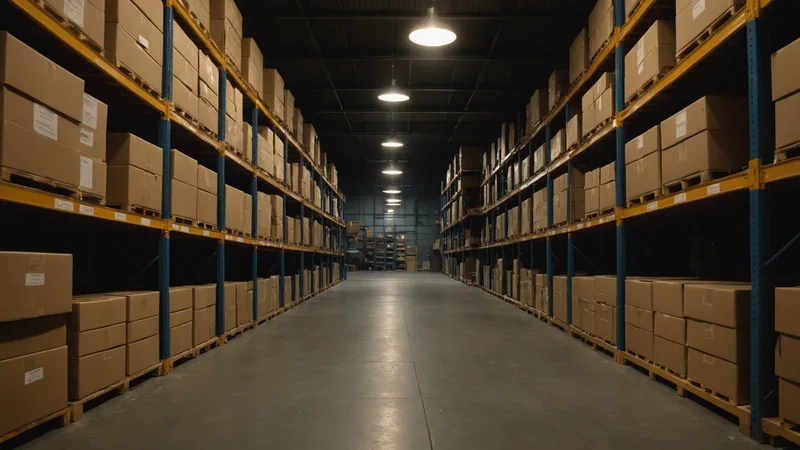Warehouse shelves with excess non-moving inventory